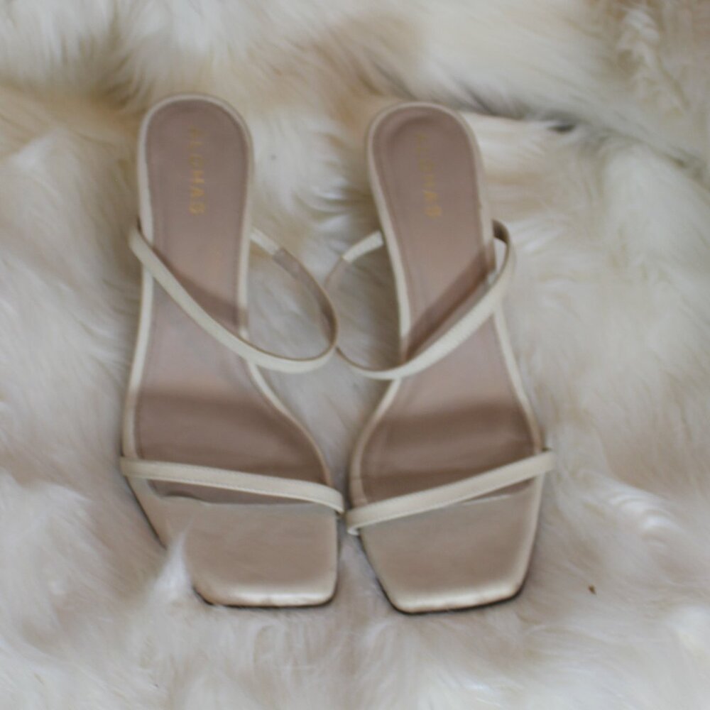 Alohas Cannes Heeled Sandals Sandals  square toe two straps size 9 - Picture 2 of 9